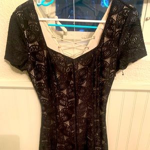 BLACK LACE SEXY ROMPER